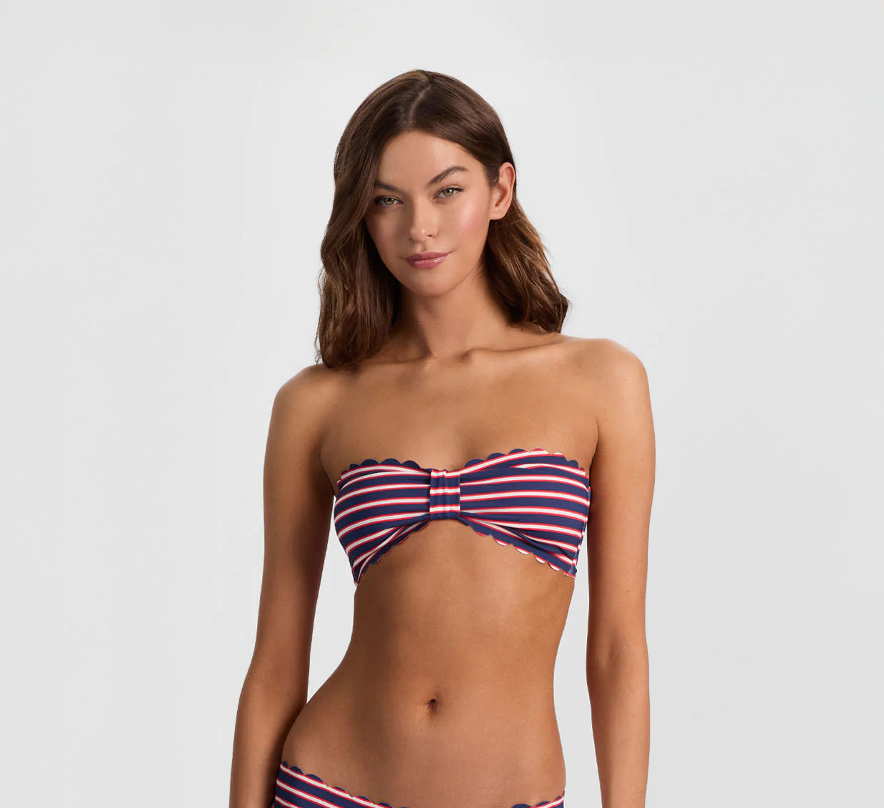 A+O x PQ Teakwood Reversible Scalloped Bandeau